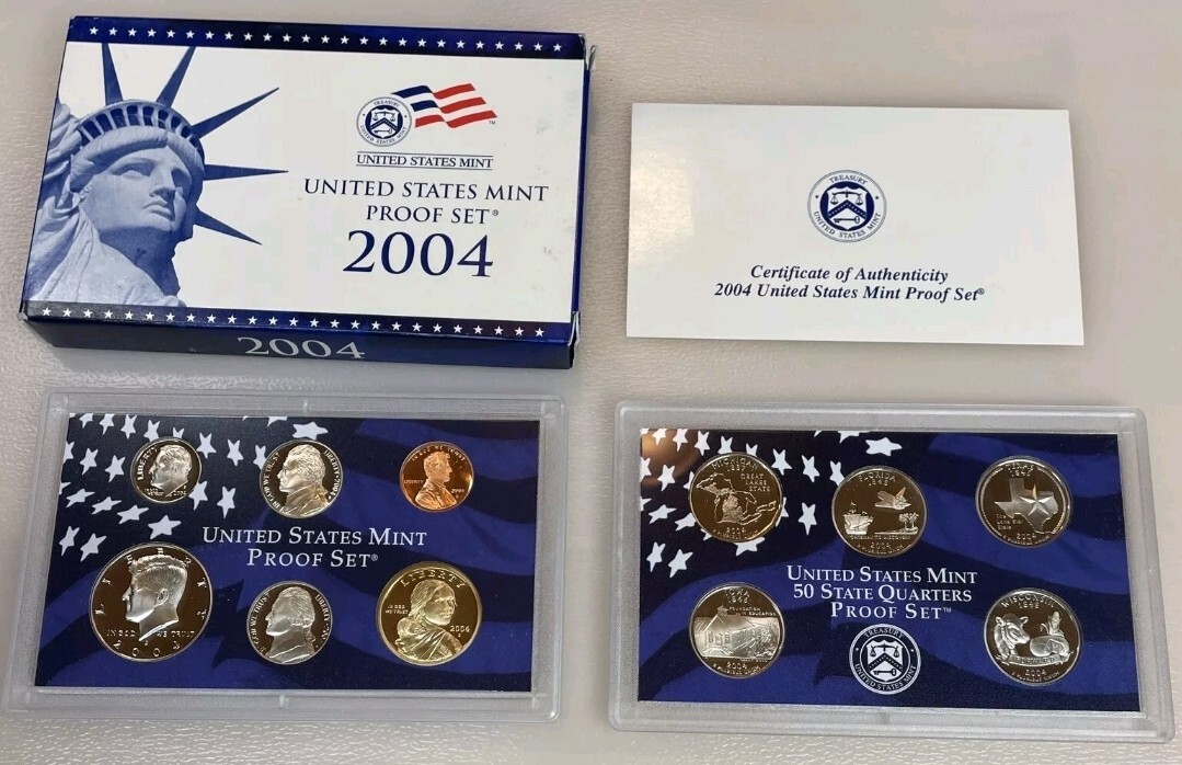 1999-2008 US Mint Proof Sets OGP Box & COA Lot of 109 Coins 10 Annual Sets Lot