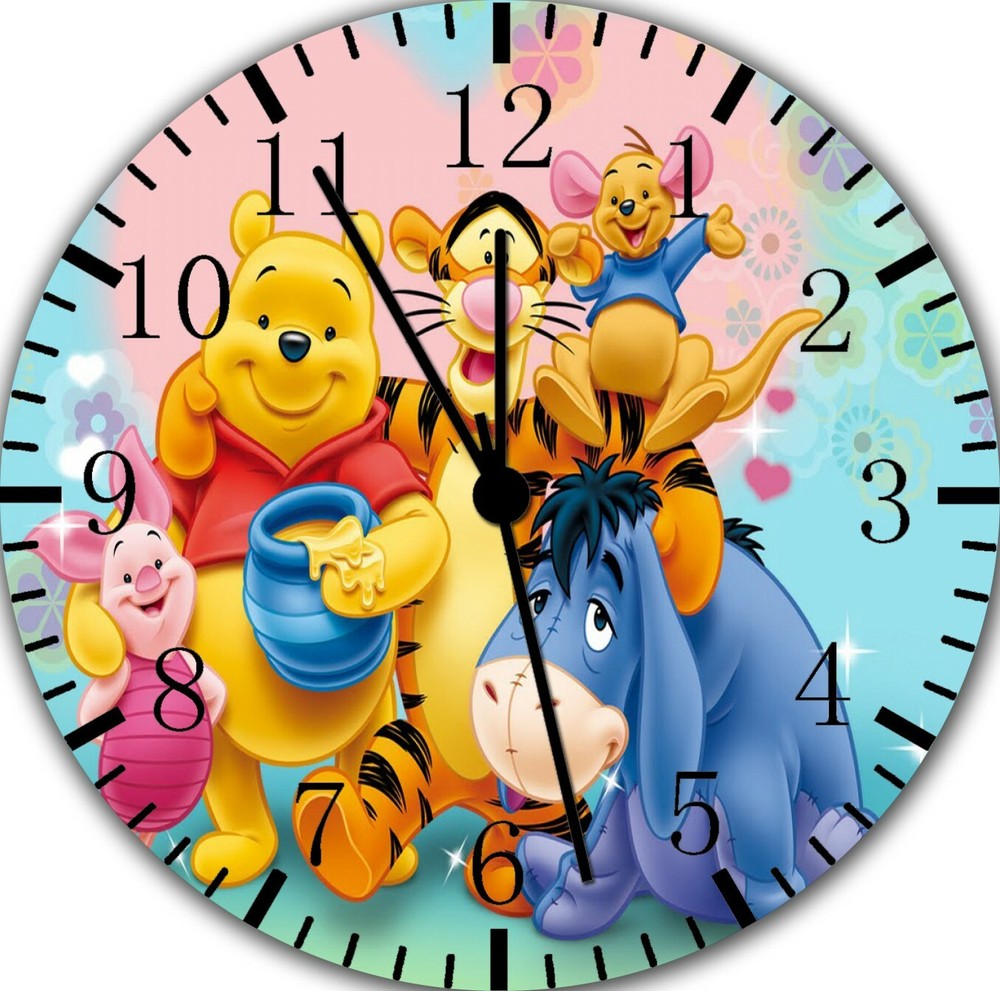 Winnie The Pooh Wall Clock F87 Personalized option with adding name