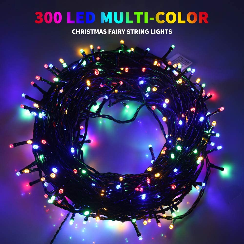 Christmas Lights Outdoor Indoor String Lights 105FT 300LED 8Mode Memory Function
