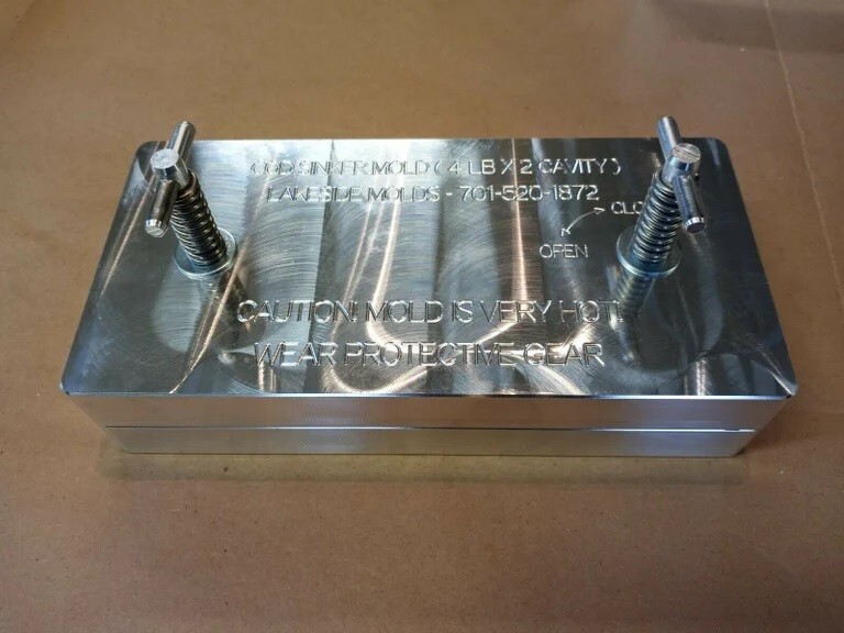 Cod Sinker / Deep Drop Weight Mold 4 LB ( 2 Cavity ) Aluminum CNC