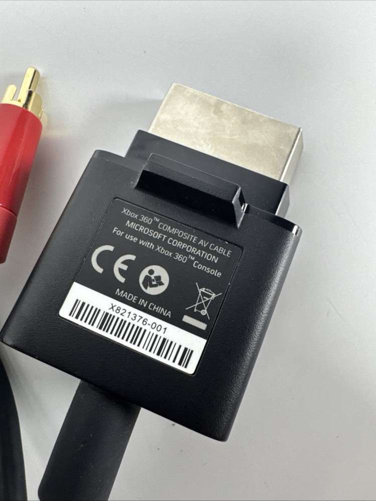 Genuine OEM Microsoft Xbox 360 Component Composite AV Cable - Black