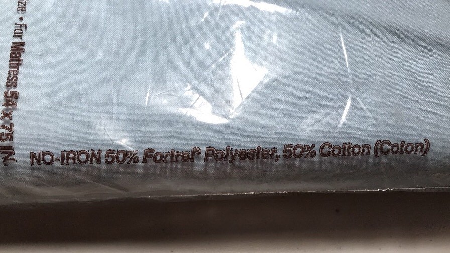 Vintage BIBB Double Flat Sheet Solid Light Blue Cotton Blend NEW NIP NOS