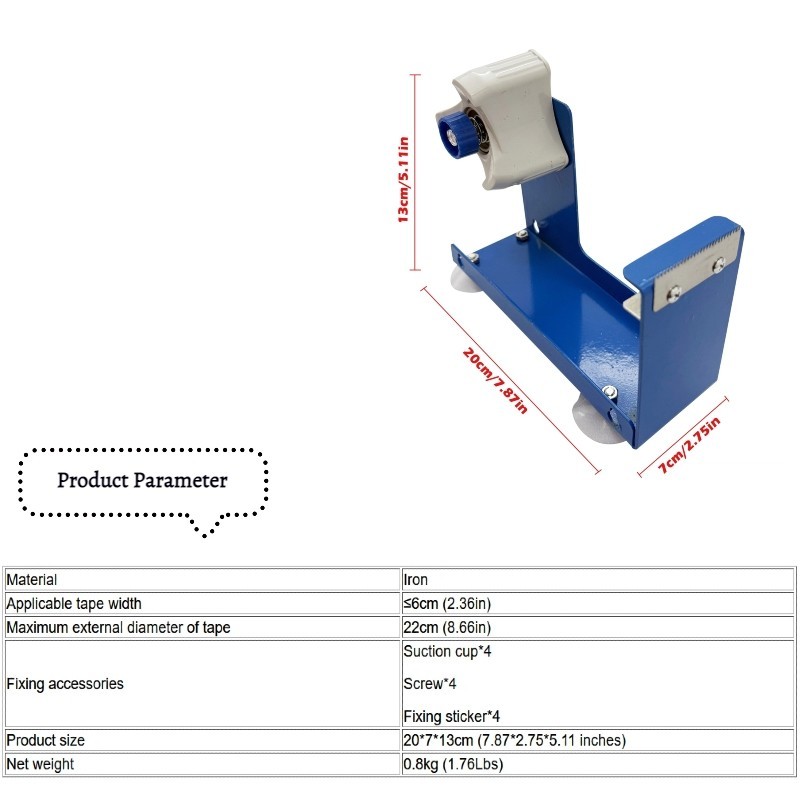 Transparent Tape Dispenser Tape Vutter Maximum width 2.36 Inches