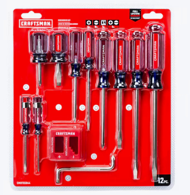 CRAFTSMAN Screwdriver Set Assorted 12 Piece High Torque (CMHT65044)