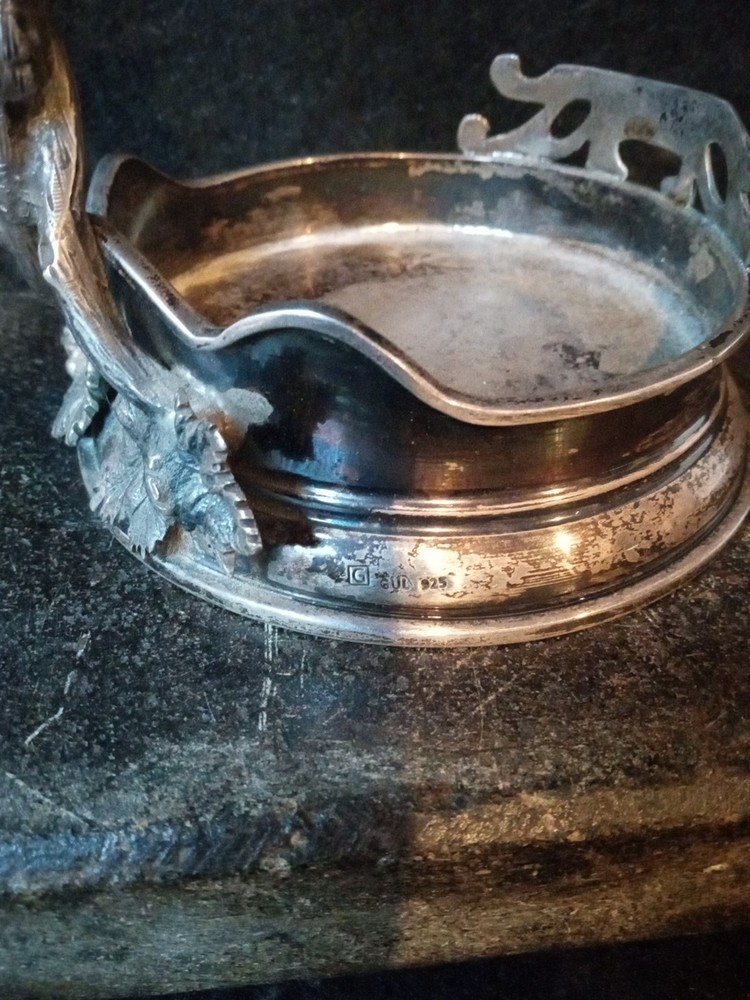 Stunning Solid Sterling Silver 925 Nymph Wine Bottle Holder 558g