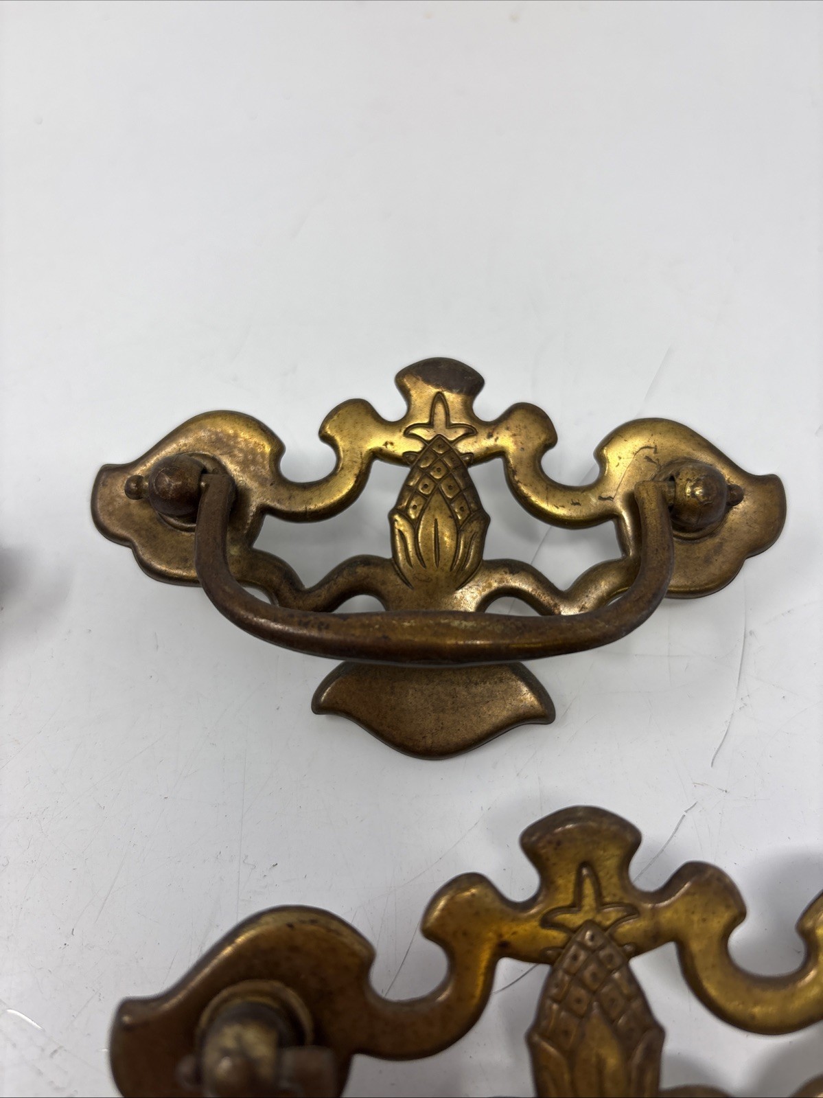 Antique Vintage Beautiful Ornate Victorian Drawer Pull Handle(6)& 2 Knobs