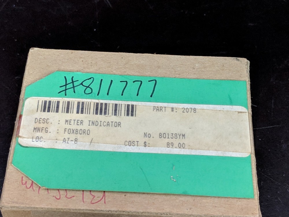 Foxboro B0138YM Analog Meter Indicator 0-100% NOS