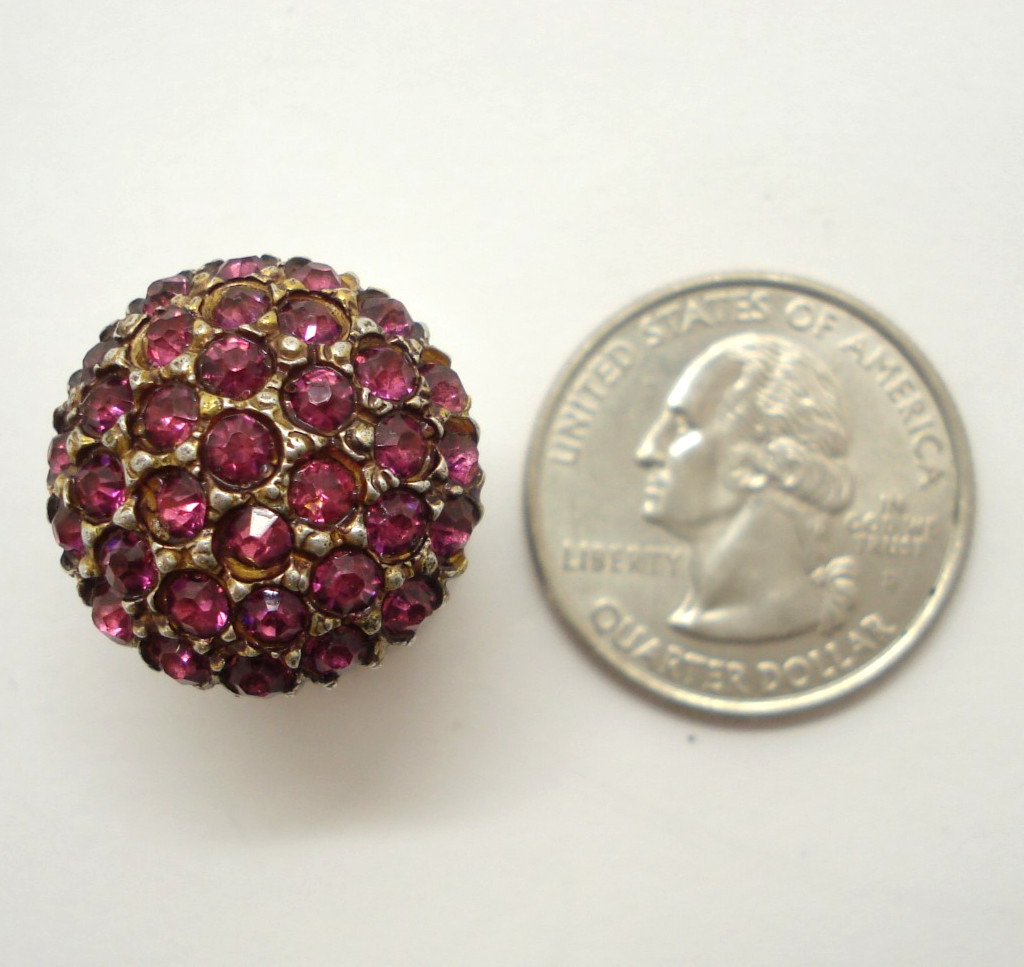 Vintage Georg Jensen USA Sterling Silver Pink Faux Stone Atomette Cap Cover 7.6g