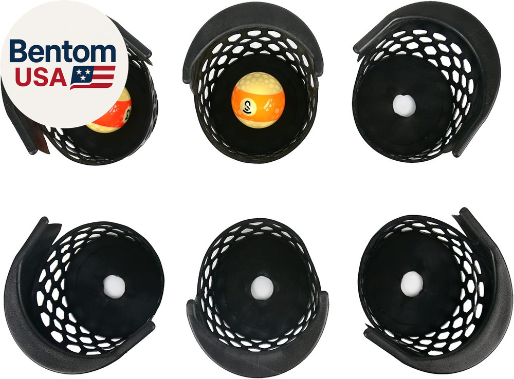 Pool Table Pockets Replacement Pockets for Billiard Table Set of 6 Plastic Web P