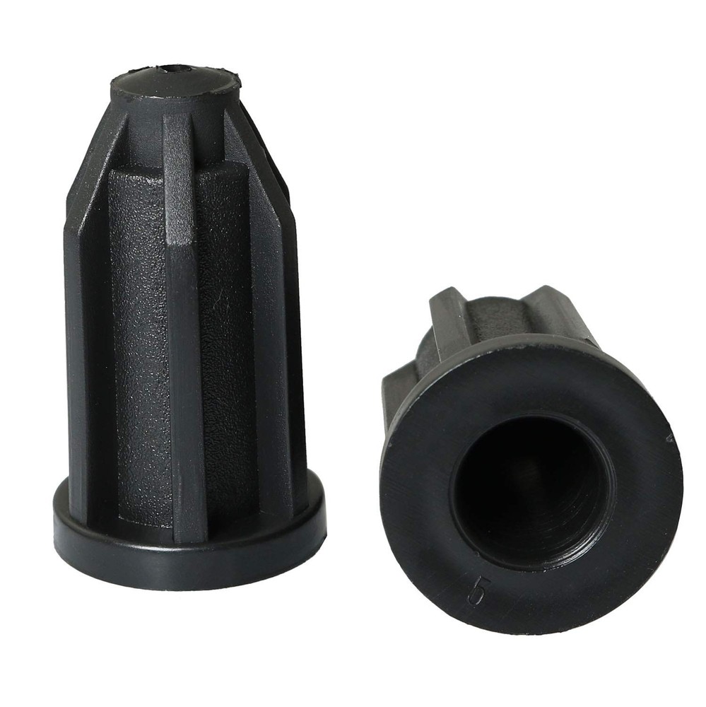 heyous 8PCS Plastic Caster Socket Sleeve Round Inserts, 7/16 inches, black