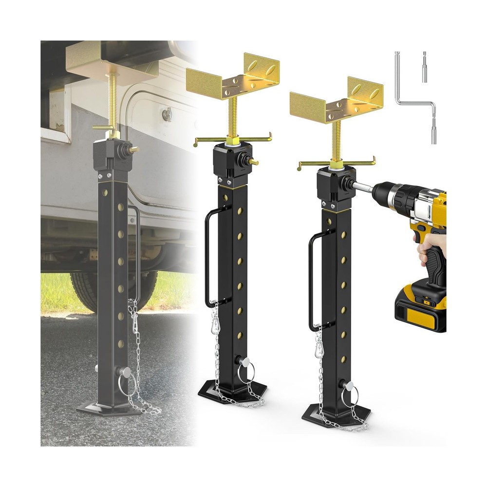 New Upgraded RV Slide Out Supports Stabilizer Jacks, [Allow Drill Adjust] 16"...