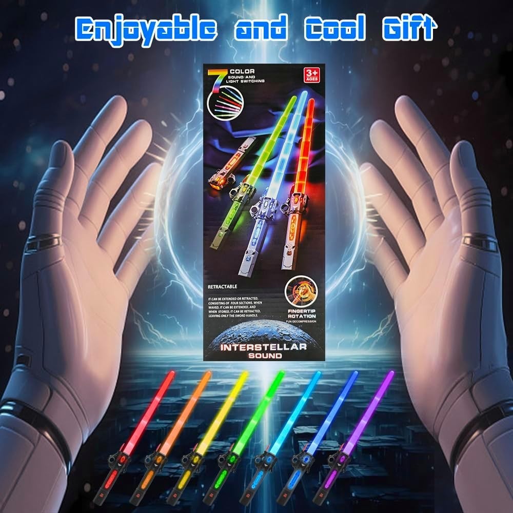 Interactive Light Up Sword 27.5" for Kids - Perfect for Cosplay & Parties