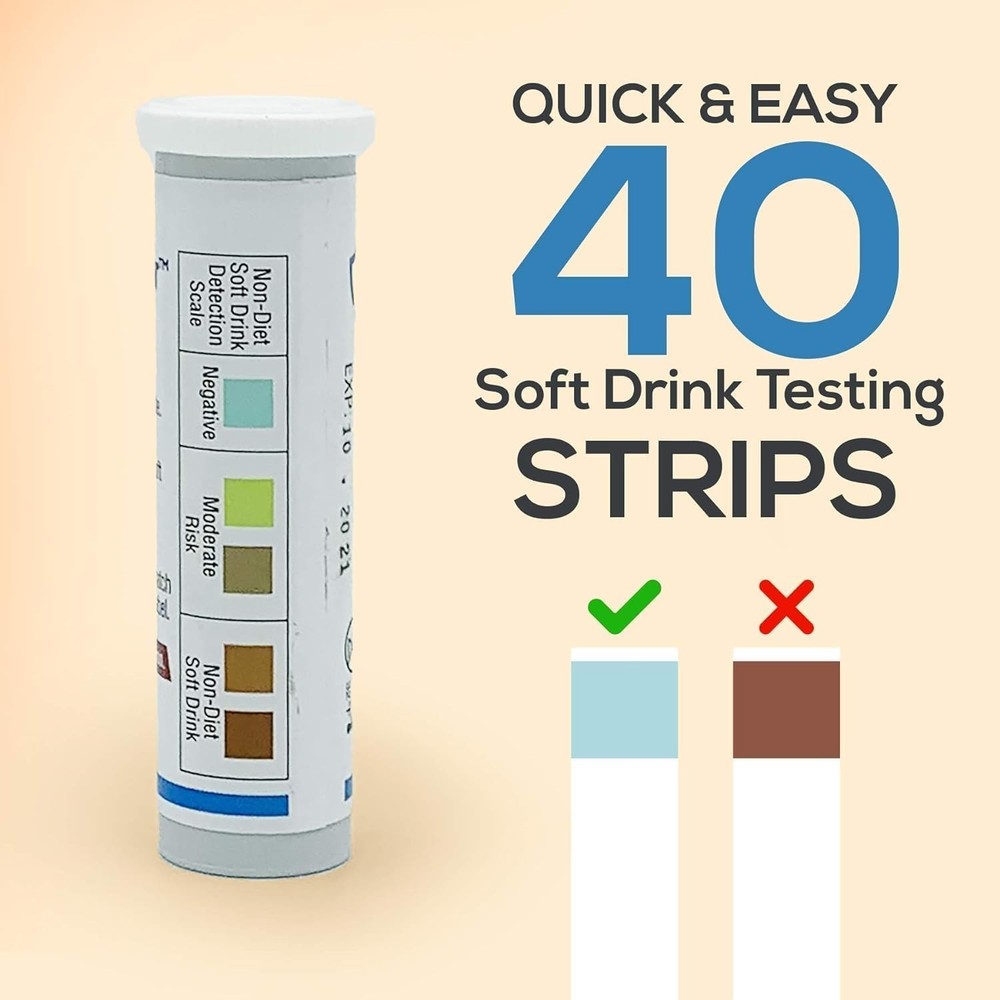 DietDetector Strips - Detects Non-Diet Soft Drinks Before Accidental Consumpt...