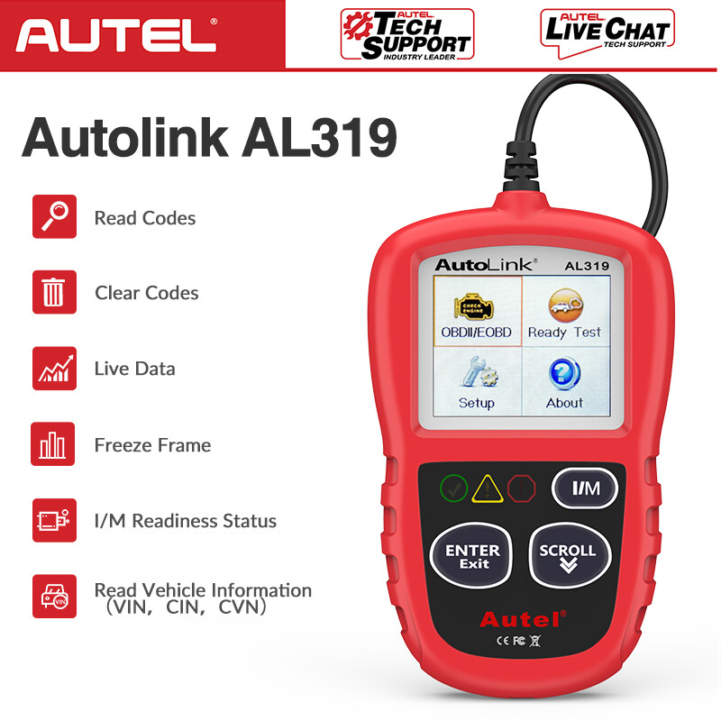 Autel Autolink AL319 OBD2 Scanner Code Reader Check Engine Fault Car Diagnostic