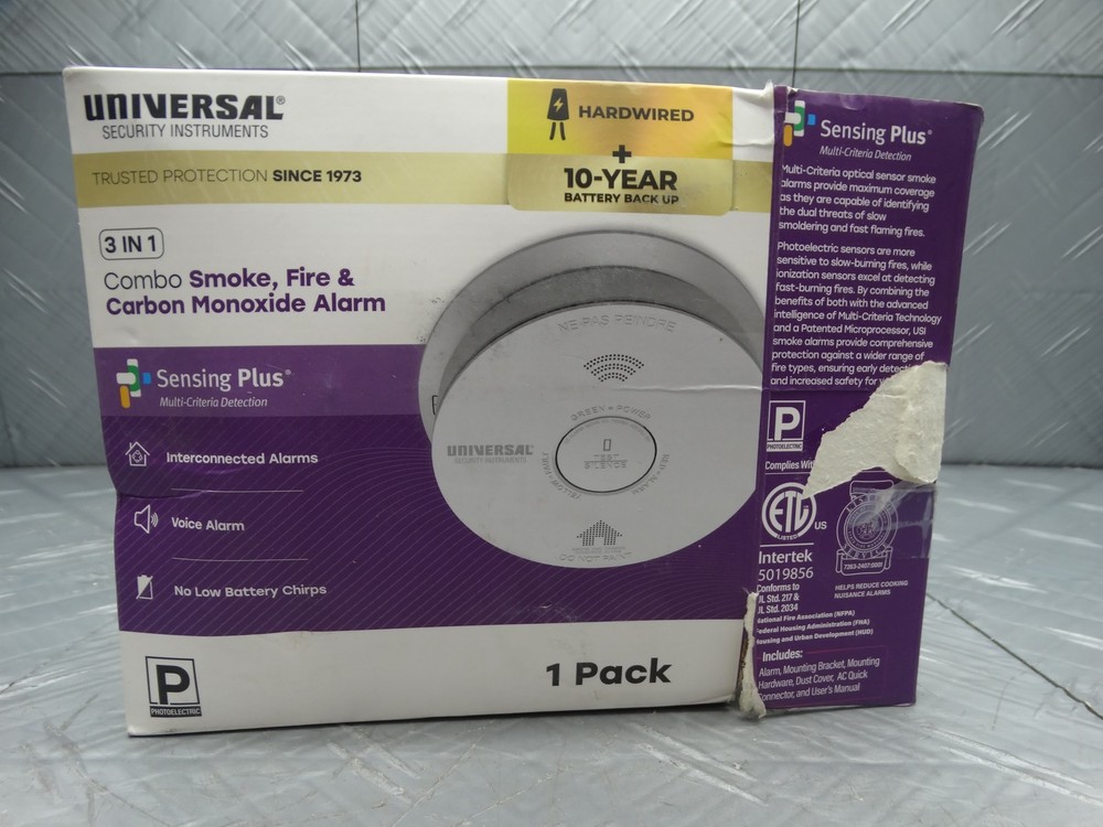 Universal Security Instruments Hardwired Smoke & Carbon Monoxide Detector