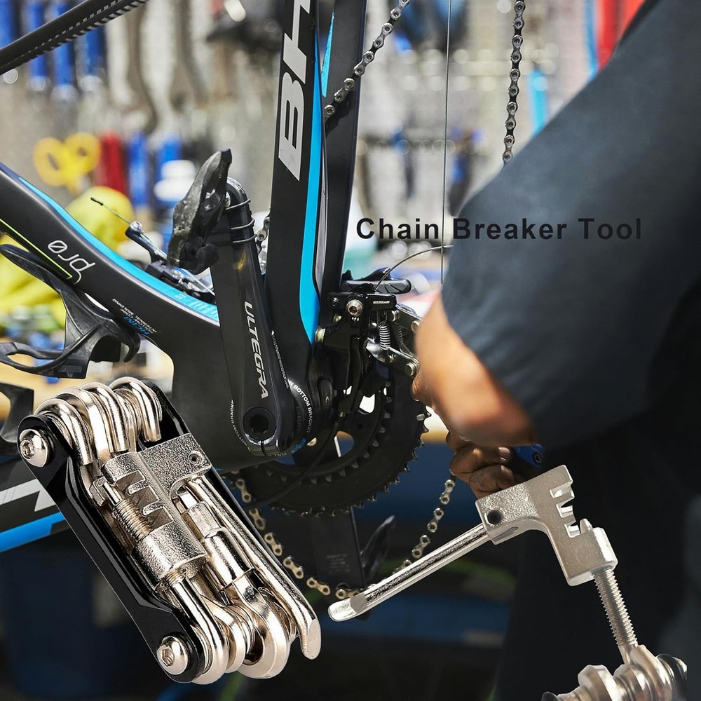 Bike Chain Tool, Ultimate Multitool Kit - Lightweight MINI, Black