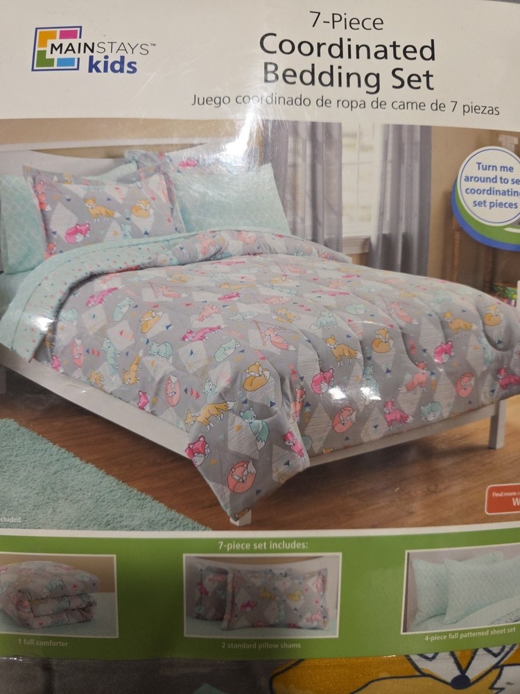 7 Pc Full Bed Coordinating Bedding Set Fox