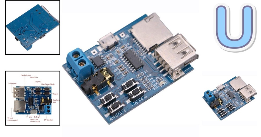 TF Card & U Disk MP3 Decoder Module: High-Quality Sound & Easy Setup