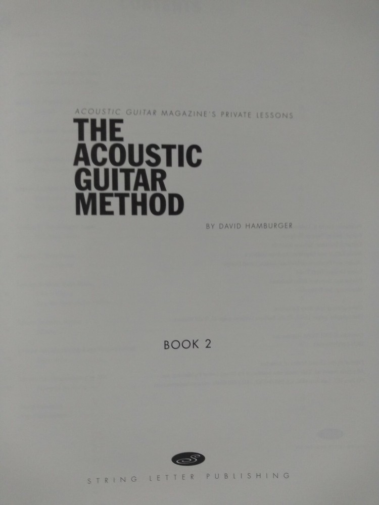Acoustic Guitar Method 2 Beginner Music Lessons Tab David Hamburger Book CD Pack