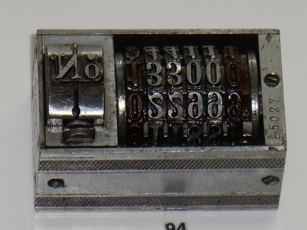 WETTER | letterpress numbering machine | 94