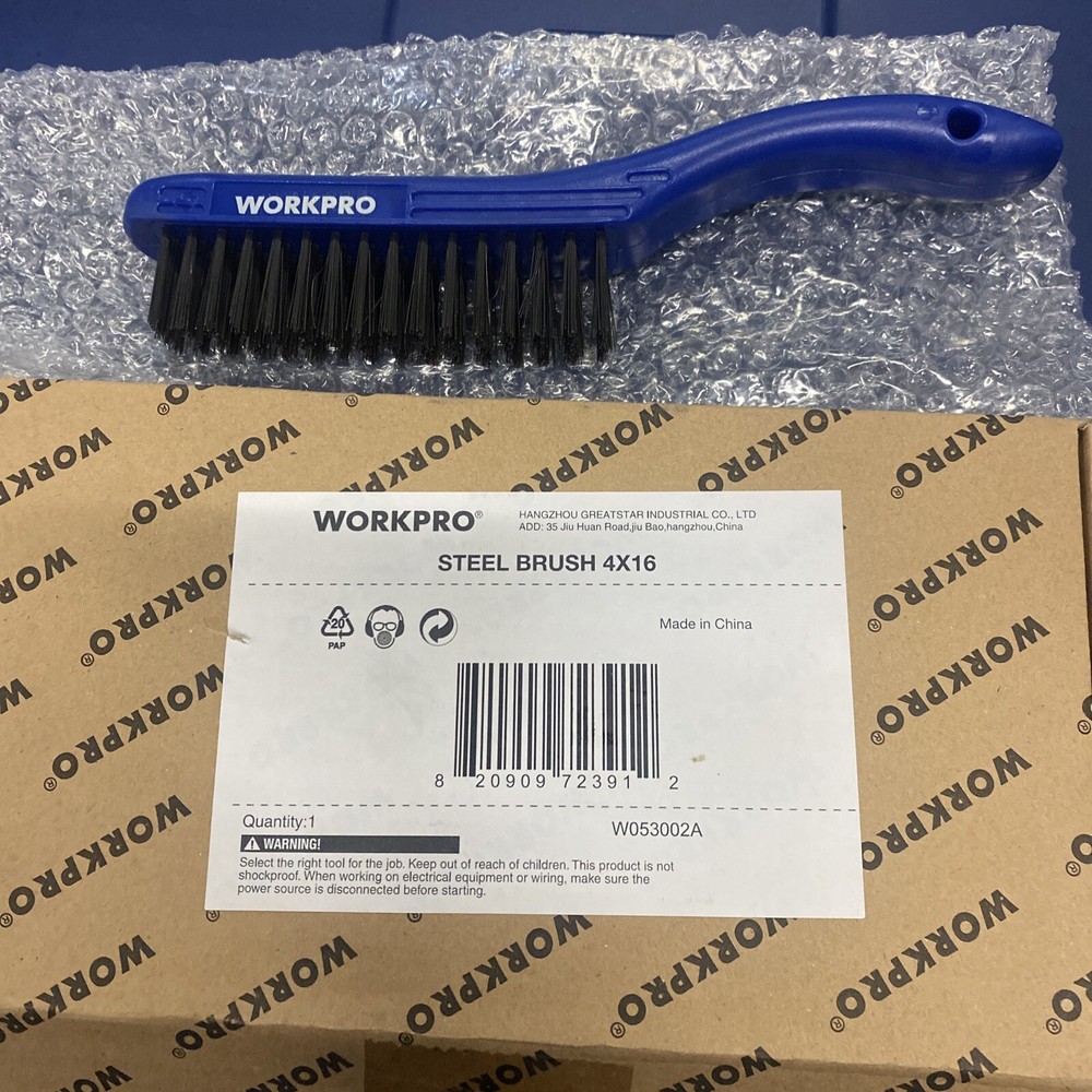 workpro steel brush 4x16