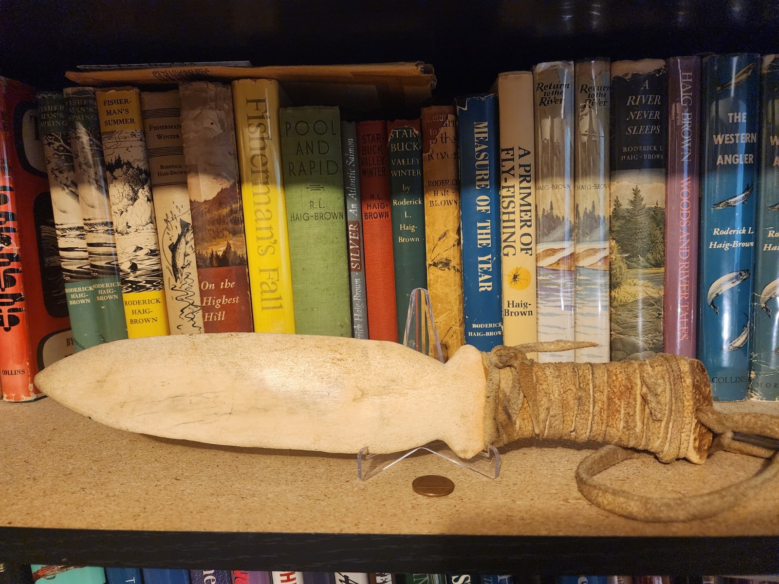 Early 20th Cent. Alaska Inuit Snow Cutting Knife Authentic Carved Blade
