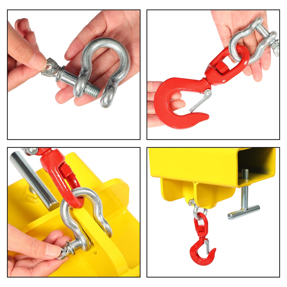 Universal Forklift Lifting Hook Attachment Single Mobile Forklift Crane