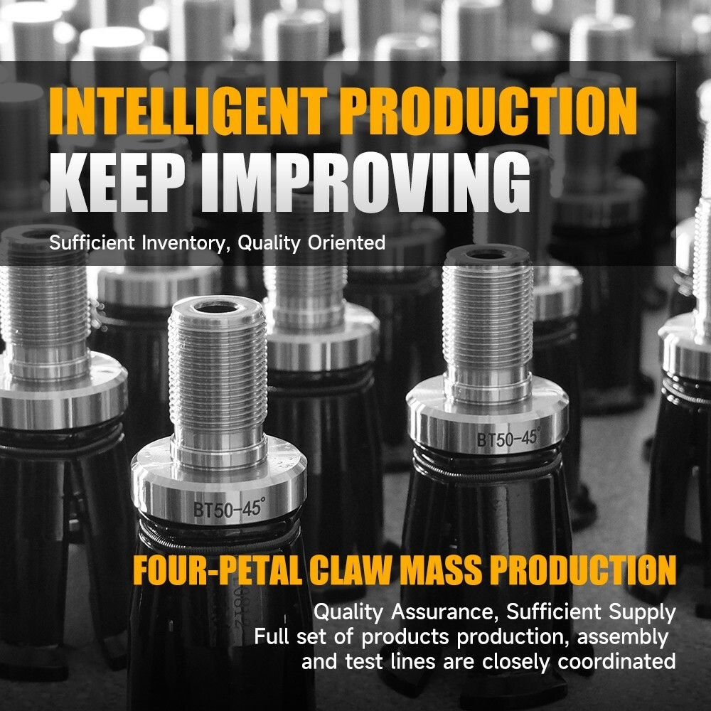 SFX BT40 90 Degree CNC Spindle Pull Claw 4 Petal Claw External Thread