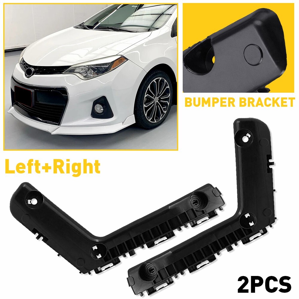 Bumper Bracket For 2014-2016 Toyota Corolla Front Driver Passenger Side 2pcs