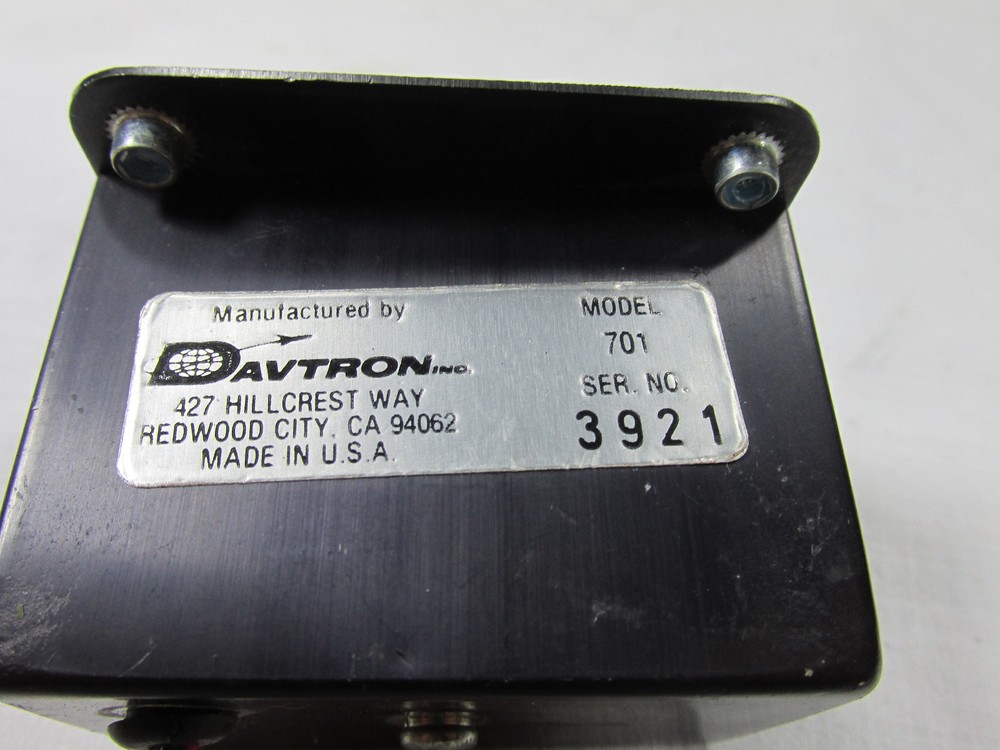 Davtron ADF Frequency Indicator Model 701 701A Aviation Avionics