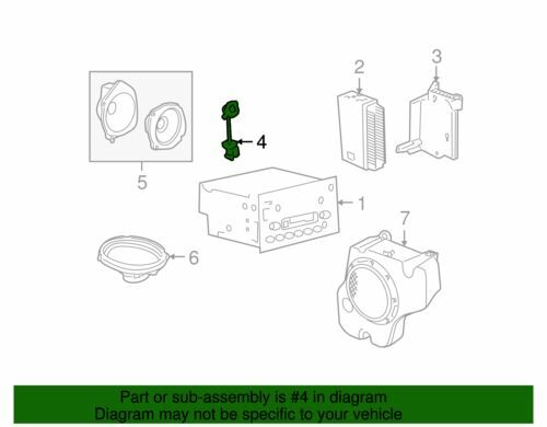 Genuine GM 2005-2011 Chevrolet Windshield Garnish Molding Radio Speaker 22711515