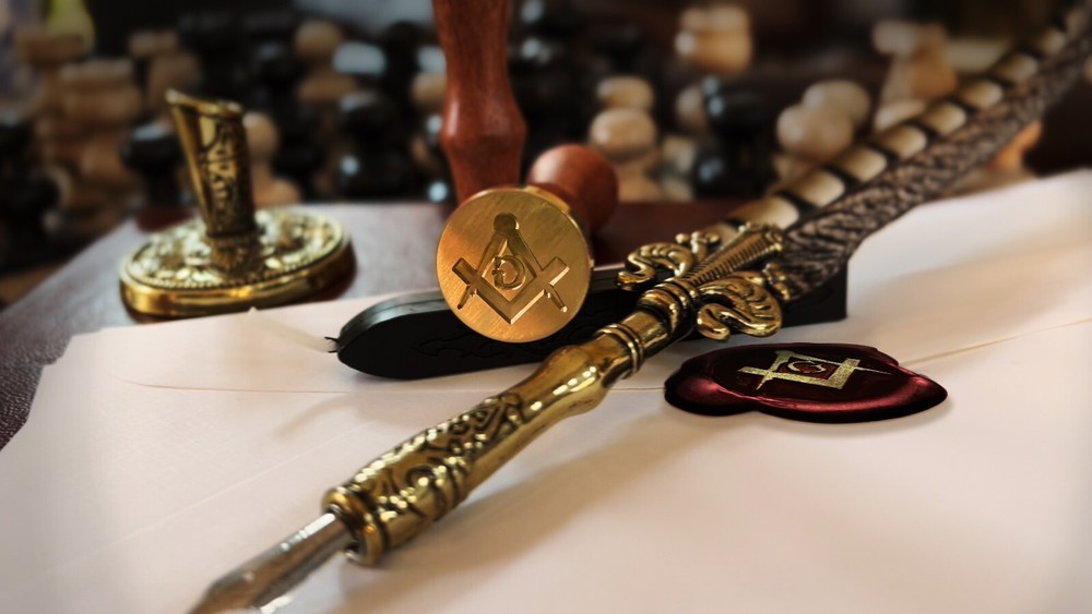 Square & Compasses Masonic Wax Seal