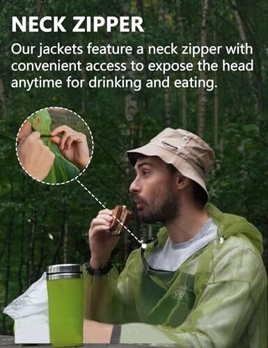 Mosquito Suits for Adults, Mesh Net Bug Jacket Large/X-Large Jacket Only