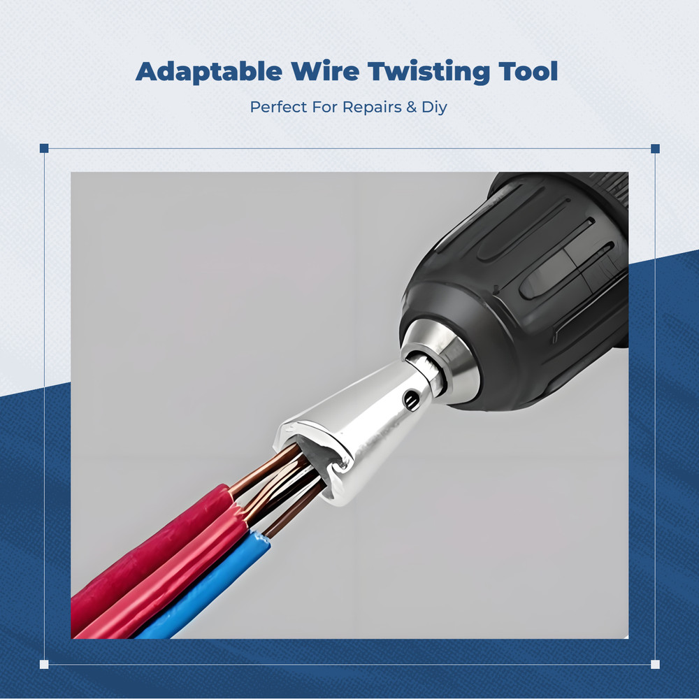 2 Pieces Twist Wire Attachment Quick Twisting Cable Connector Bit Drill-Powered