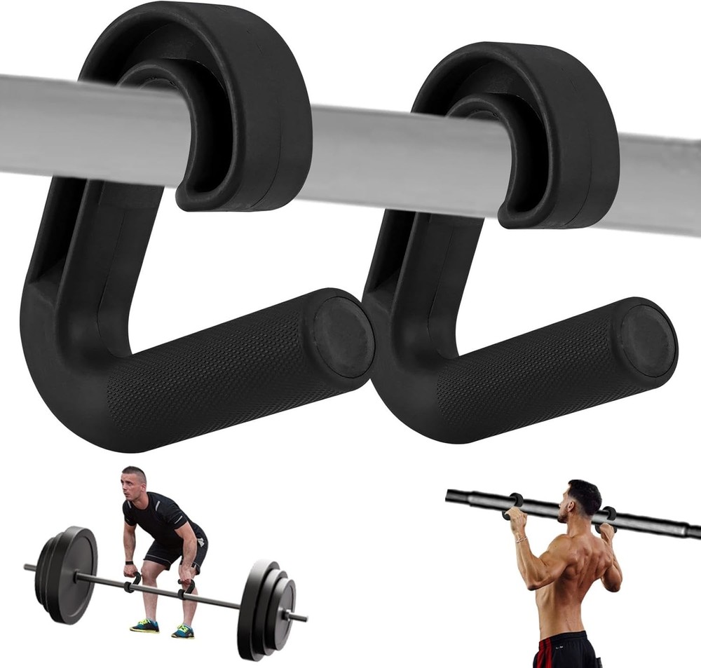 Neutral Grip Handle Attachment Pull-up Bars 1 Pair Portable Hooks Barbell Row