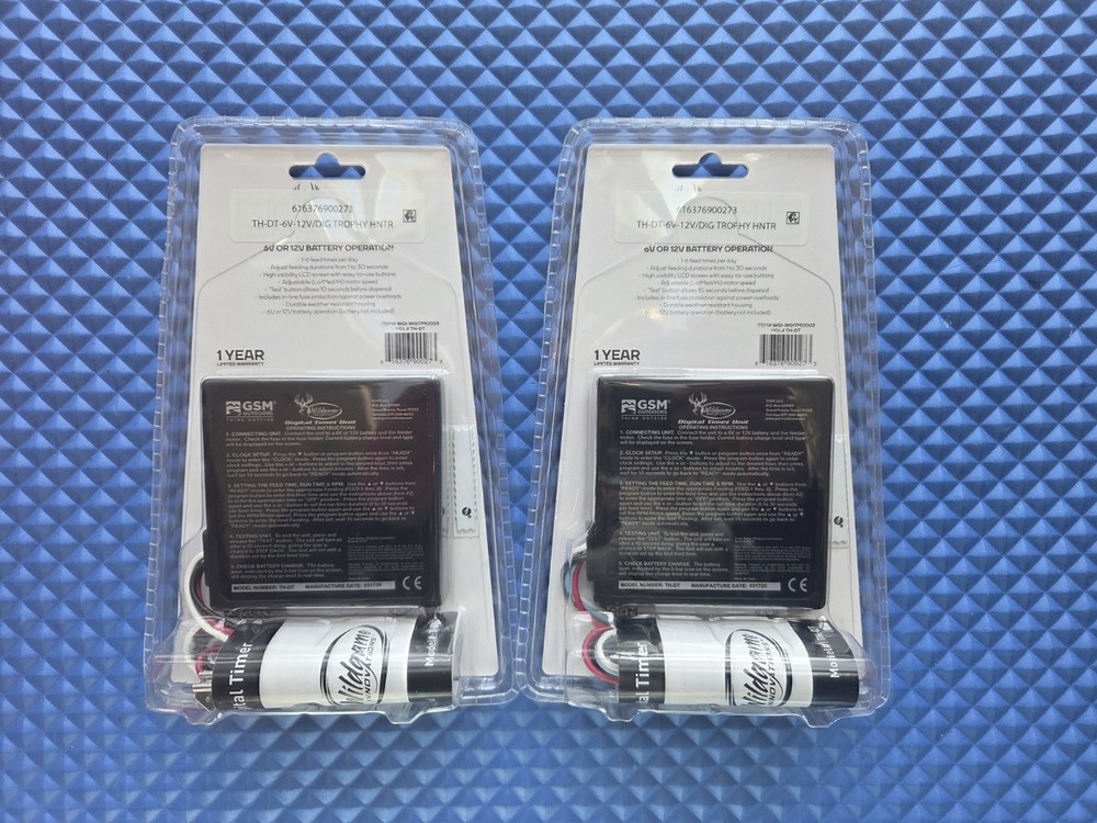 2 Wildgame Innovations TH-DT Digital Controller 6V or 12V Game Feeder Timer NEW