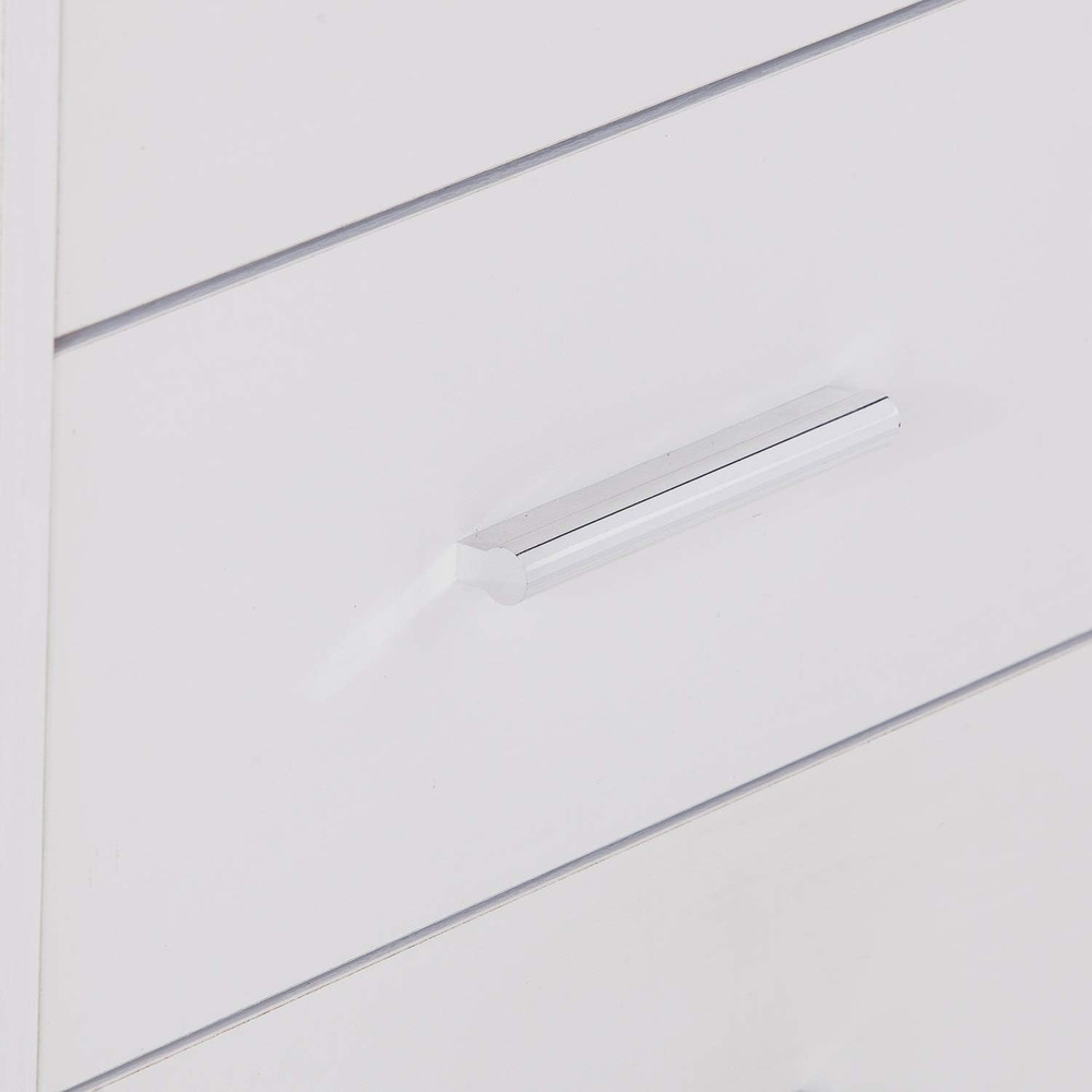 Owen Midcentury Modern White Nightstand with Storage Solution