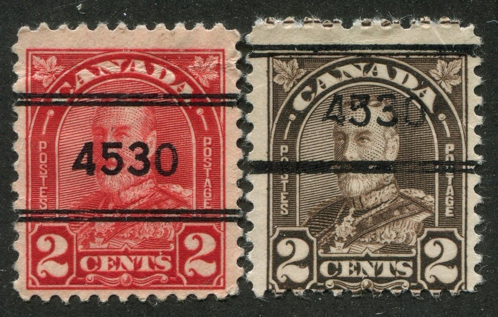 Canada Precancel "TORONTO" 13-165a, 13-166b