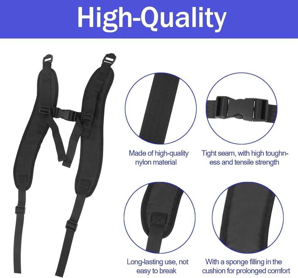 Adjustable Nylon Backpack Vacuum Shoulder Straps - Lightweight & Durable
