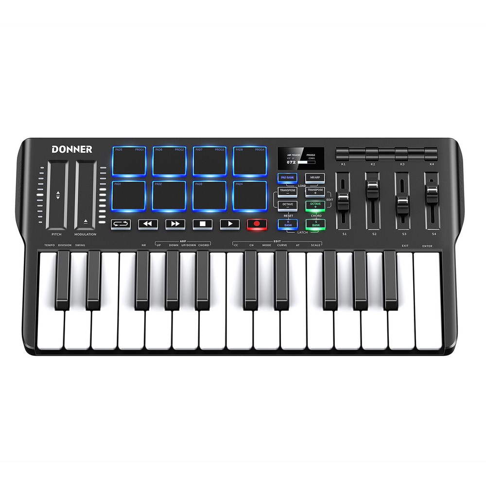 🎹 Donner DMK25 Pro USB MIDI Keyboard Controller With Teaching Course & Software