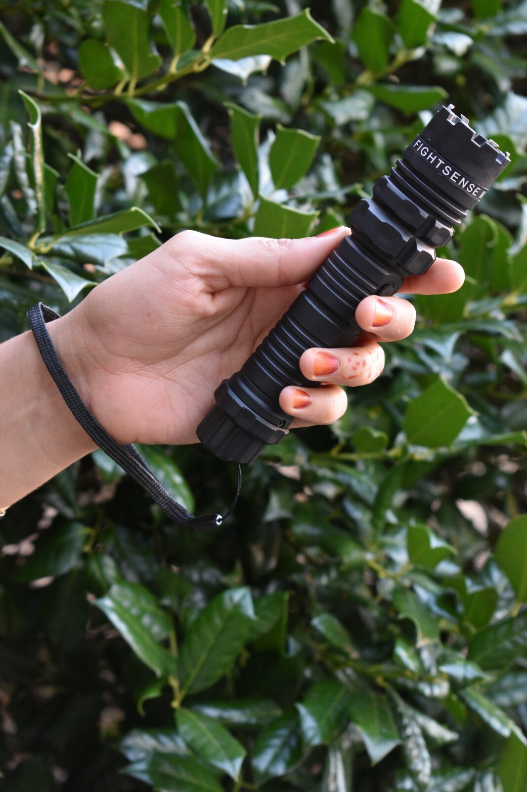 High Voltage Stun Gun for Self Defense with Led Flashlight Maximum Power Black