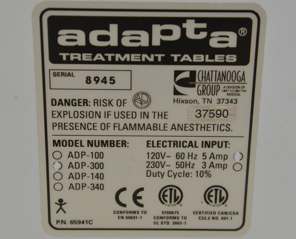 Chattanooga Adapta ADP-300 Treatment Table
