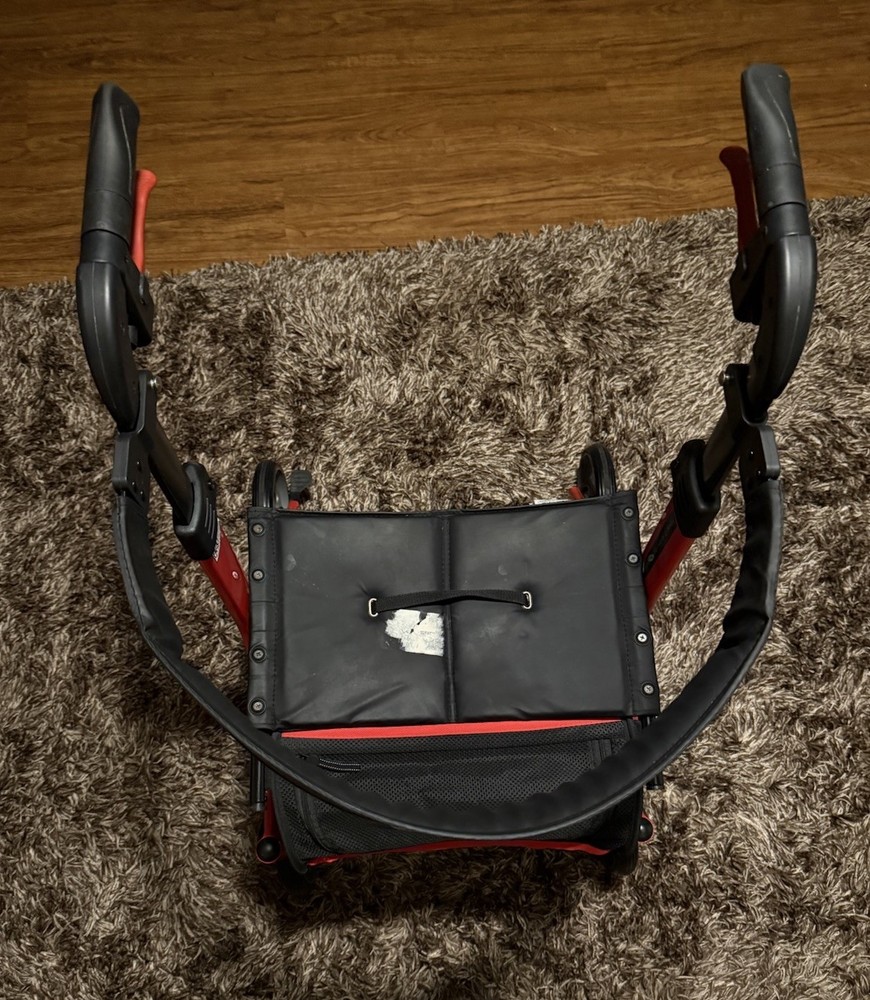 Drive, Nitro Euro Style Rollator Rolling Walker, Fire Engine Red