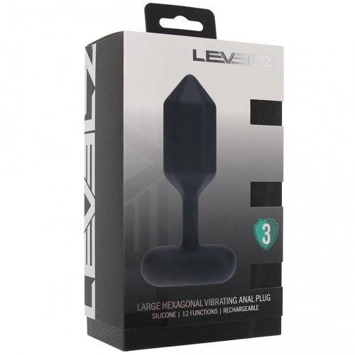 LEVELZ: Hexagonal Vibrating Silicone Anal Plug