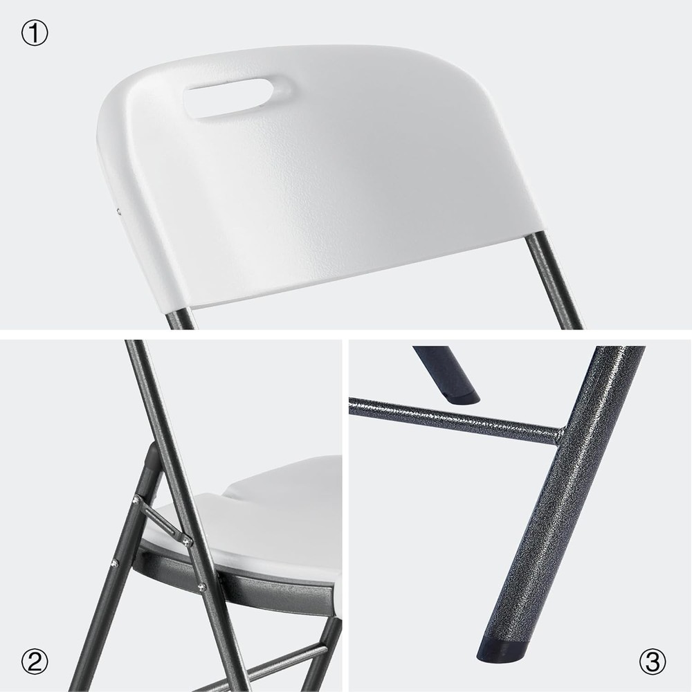 Folding Card Table Square & Chairs Set Collapsible Legs & Portable