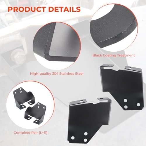 Front Bumper Support Brackets Driver & Passenger Side Pair for 1986-1993 Dodge