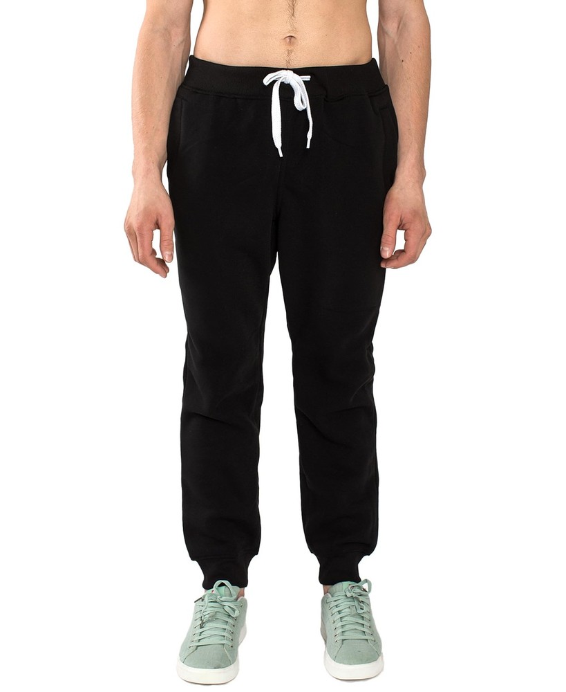 Men's 1570 Basic Active Fleece Jogger Sweatpants Black (A)