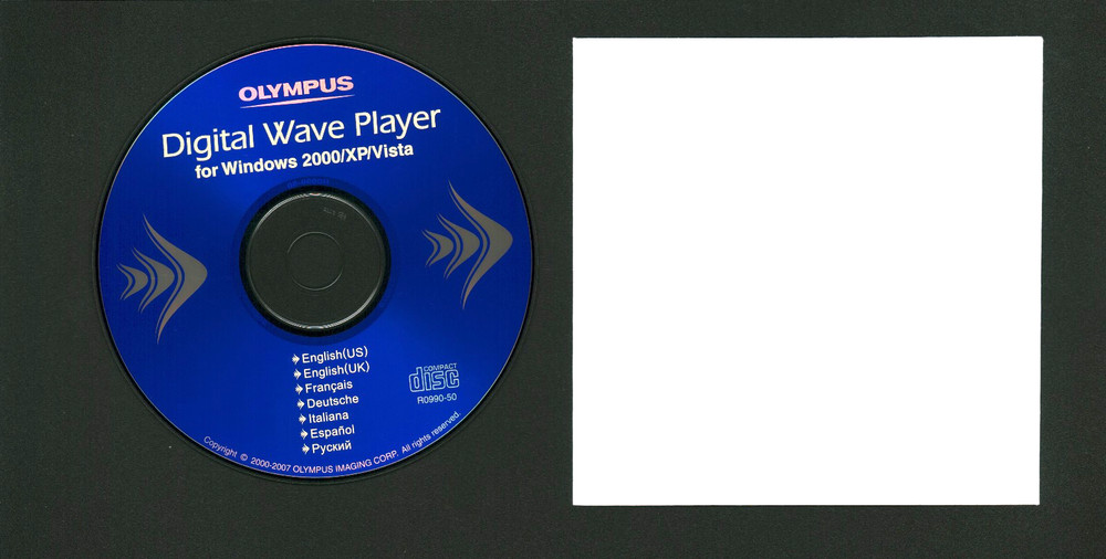 Replacement Driver Software CD for Olympus Digital Wave Player Win 2000 XP Vista