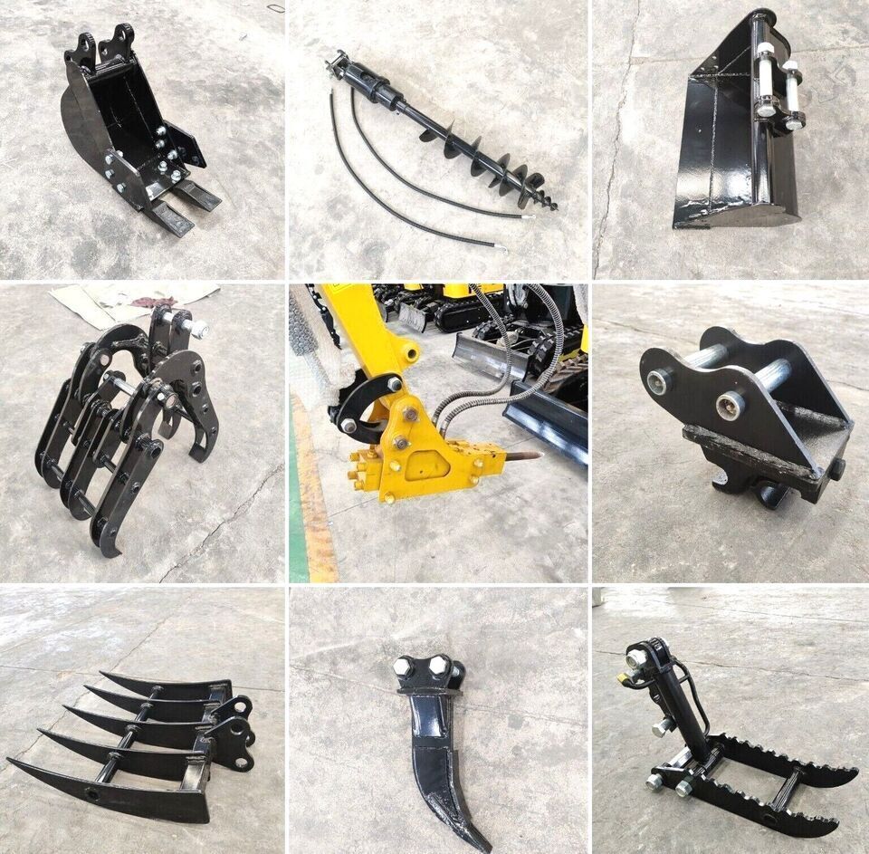 Attachments Mini Excavator Grabber Hammer Ripper Rake Auger Bucket Thumb