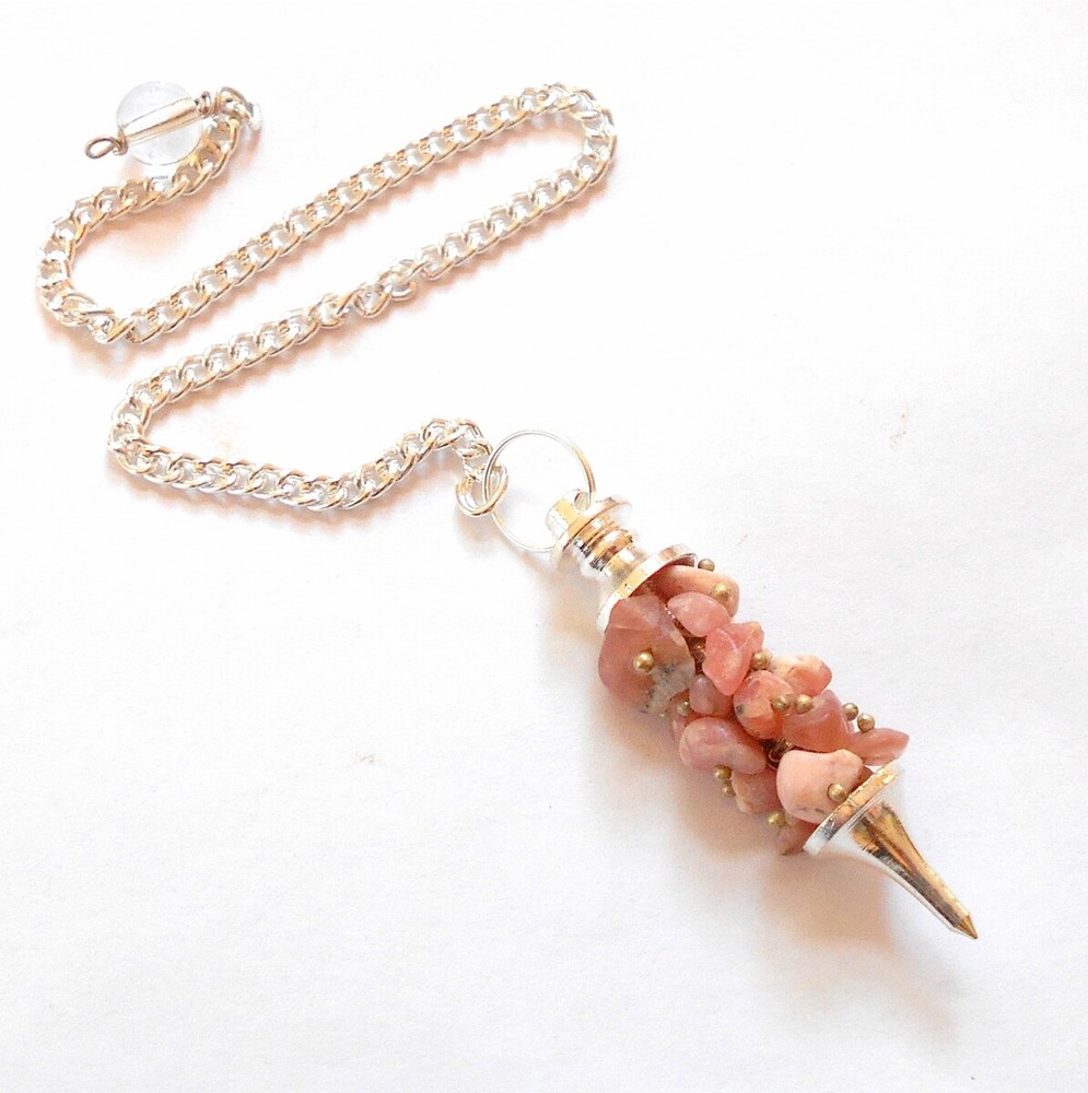 Rhodochrosite Chip Pendulum for Divination and Dowsing